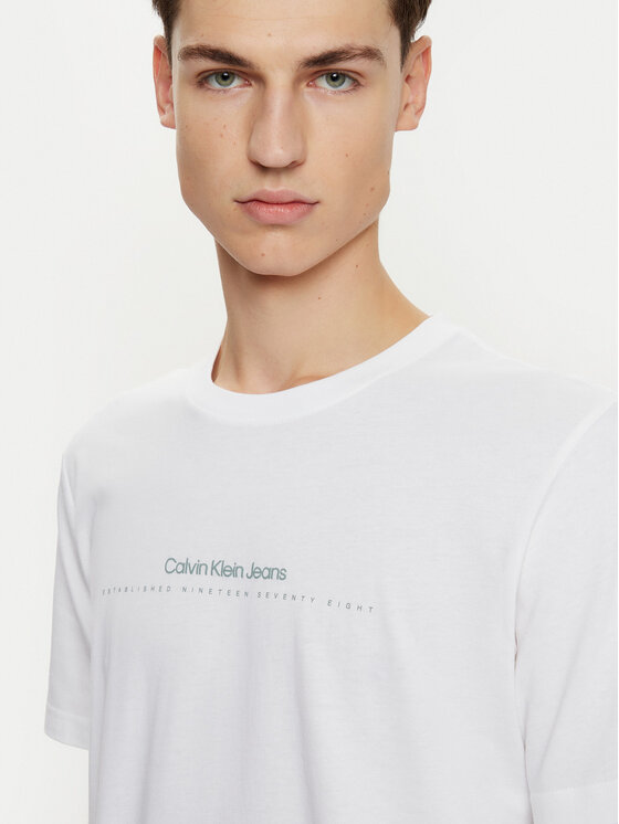 Calvin Klein Jeans Calvin Klein Jeans T-shirt Minimal Logo J30J327075 Bianco Regular Fit