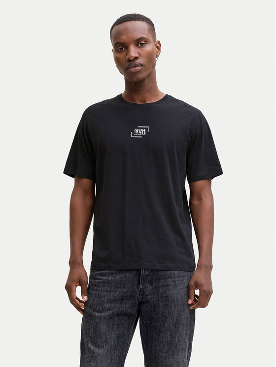 Jack & Jones Jack & Jones Marškinėliai Corp Graphic 12268415 Juoda Regular Fit