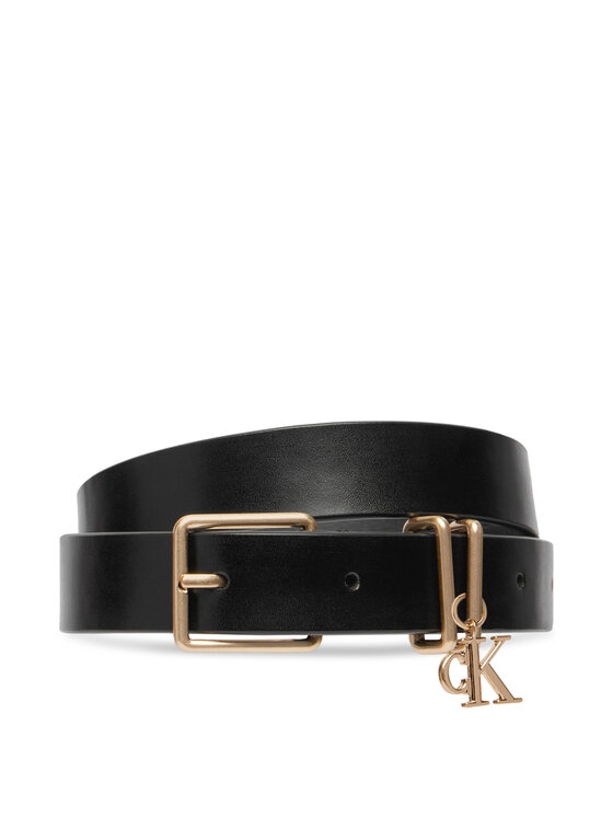 Calvin Klein Nadrágszíj Calvin Klein Logo Charm Belt LV04F7086G Fekete