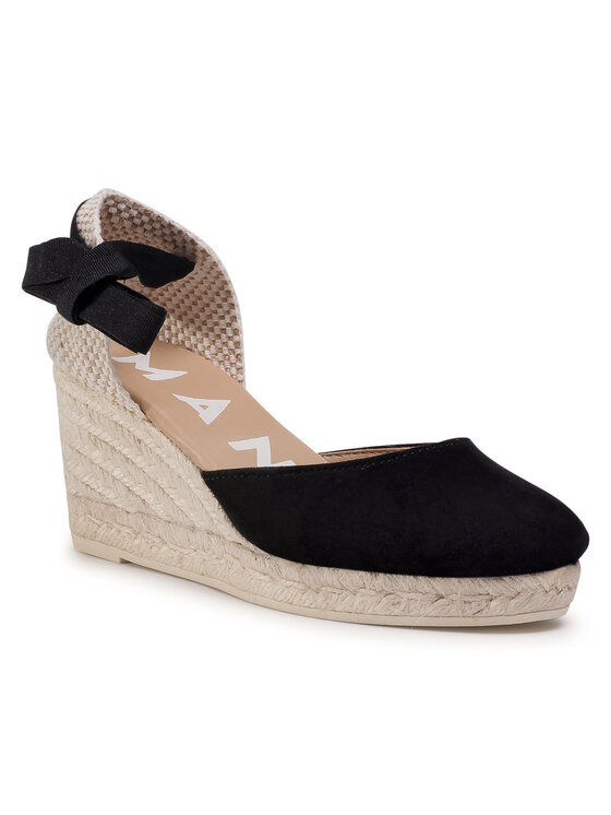 Manebi Espadrillas Manebi Low Wedge Valenciana K 1.0 WL Nero