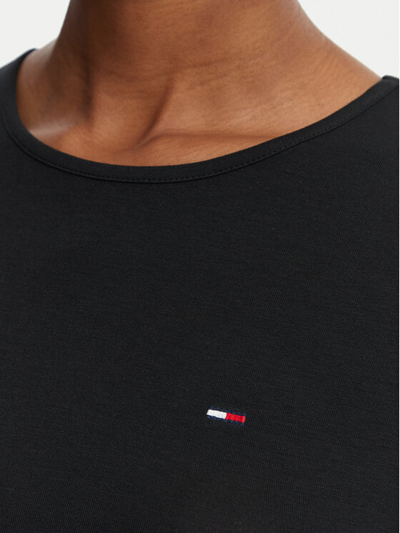 Tommy Jeans Tommy Jeans Camiseta Draped DW0DW22802 Negro Slim Fit
