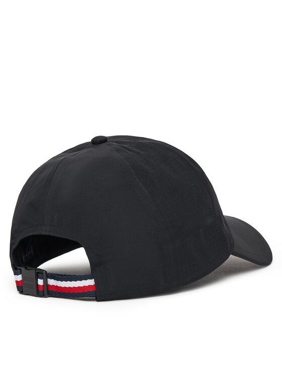 Tommy Hilfiger Kepurė su snapeliu Tommy Hilfiger Corp Perforated 6 Panel AM0AM13429 Juoda