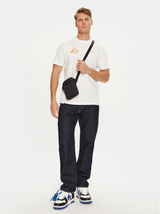 Off-White Off-White Marškinėliai OMAA027T22JER0070145 Balta Regular Fit