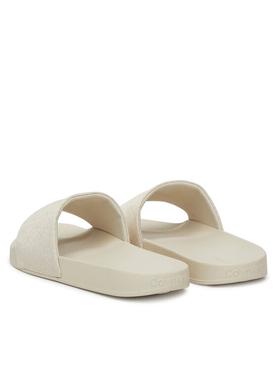 Calvin Klein Şlapi Calvin Klein Pool Slide - Jacq HW0HW02420 Écru