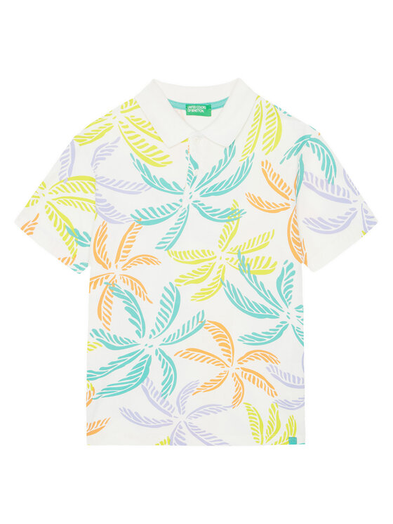 United Colors Of Benetton United Colors Of Benetton Поло 36Y4C301W Кольоровий Regular Fit