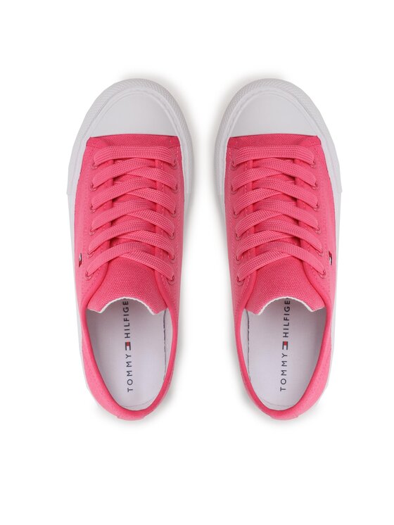 Tommy Hilfiger Trampki Tommy Hilfiger Low Cut Lace-Up T3A9-32677-0890313 S Różowy