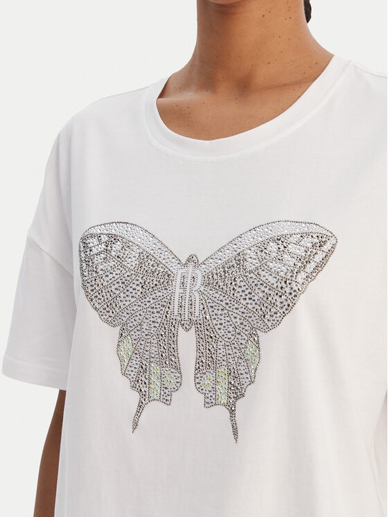 Fracomina Fracomina Camiseta FR26ST3046J401N5 Blanco Regular Fit
