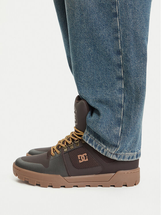 DC Shoes Sneakersy DC Shoes EO-PURE HIGH TOP WR BOOT DC01803210 Brązowy ciemny