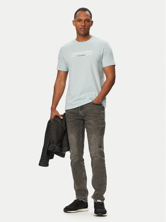 Calvin Klein Jeans Calvin Klein Jeans Camiseta SS 30s EU LV04RG800G Azul Regular Fit