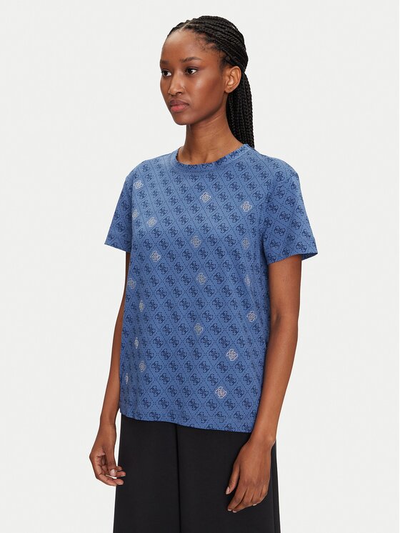 Guess Guess Футболка V5GI16 I3Z14 Cиній Regular Fit