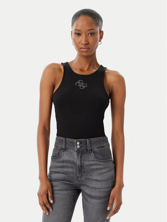 Guess Guess Top W6RP39 KD092 Negro Regular Fit
