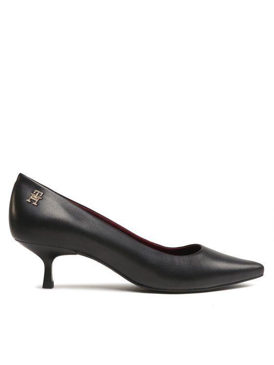 Tommy Hilfiger Īsi apavi Tommy Hilfiger Pointy Kitten Heel Pump FW0FW07524 Melns
