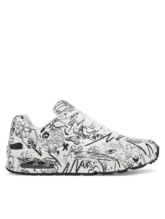 Skechers Снікерcи Skechers UNO Printed Lace-Up 183501/WBK Білий
