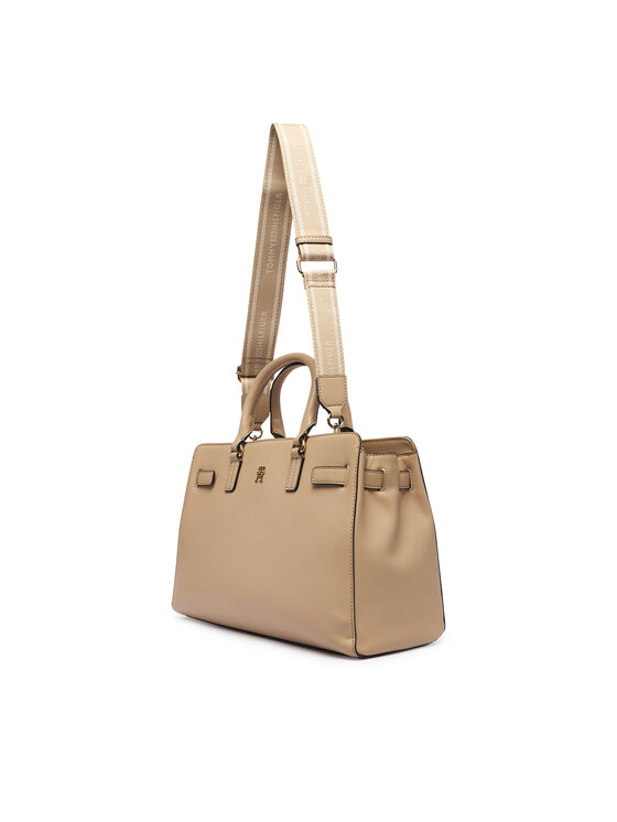 Tommy Hilfiger Bolso Tommy Hilfiger Th Joy Satchel AW0AW19067 Beis