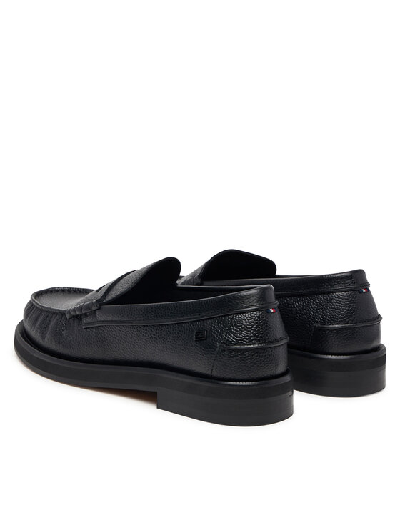 Tommy Hilfiger Мокасини Tommy Hilfiger Premium Scotch Grain Loafer FM0FM06071 Черен