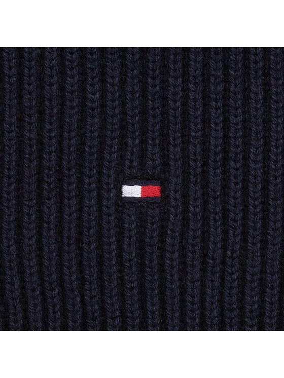 Tommy Hilfiger Szal Tommy Hilfiger Pima Cotton Scarf AM0AM05163 Granatowy