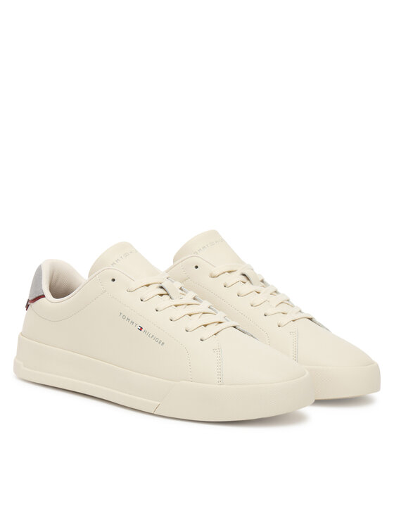 Tommy Hilfiger Sneakers Tommy Hilfiger Th Court Detail Ess FM0FM05367 Écru