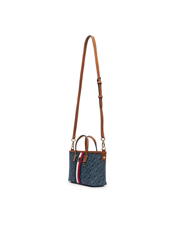 Tommy Hilfiger Bolso Tommy Hilfiger Th Monoplay Mini Tote Corp AW0AW19177 Azul marino