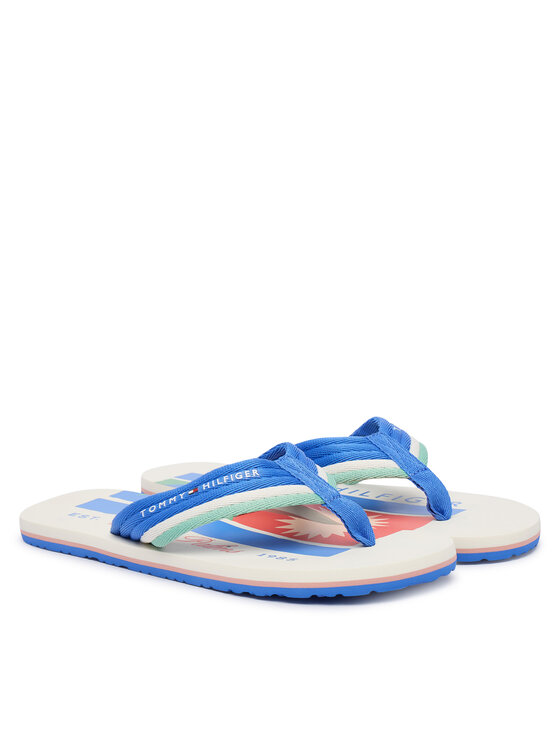 Tommy Hilfiger Infradito Tommy Hilfiger Patch Hilfiger Beach Sandal FM0FM05903 Blu