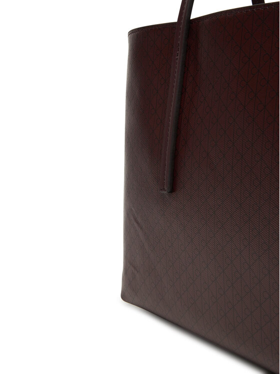 Calvin Klein Ročna torba Calvin Klein Emblem Aop Small Tote LV04F3267G Bordo rdeča