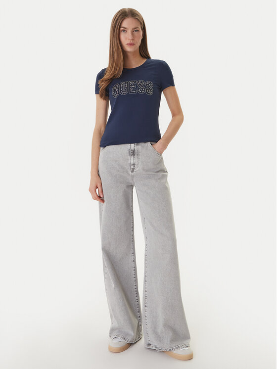 Guess Guess Футболка W5GI04 J1314 Cиній Slim Fit