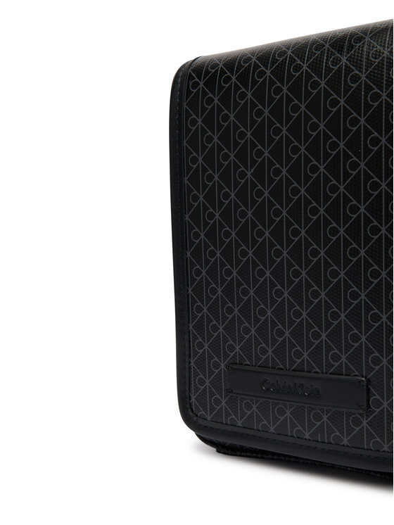 Calvin Klein Pouzdro na mobil Calvin Klein Emblem Aop Coated Phone Crossbod LV04D1218G Černá