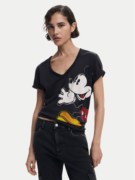 Desigual Desigual Camiseta Mickey Joker 25SWTKAG Negro Regular Fit