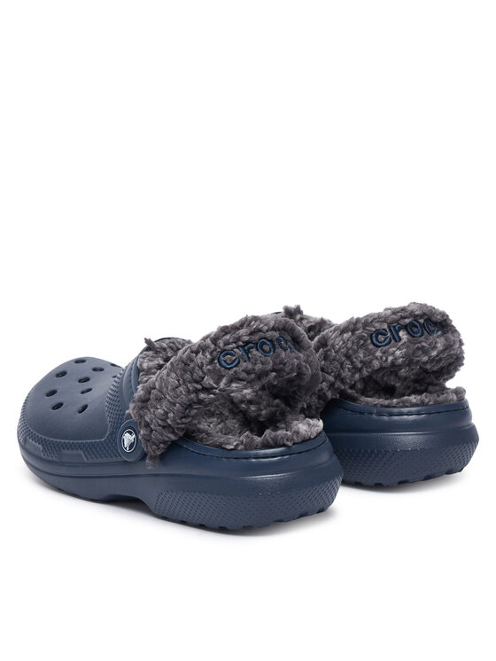 Crocs Pantoletten Crocs Classic Fleece Lined Clog Quartz 211396 Dunkelblau