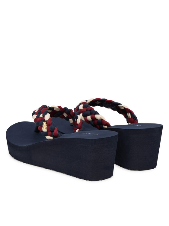 Tommy Hilfiger Japonke Tommy Hilfiger Th Wedge Braided Summer Sandal FW0FW09198 Pisana