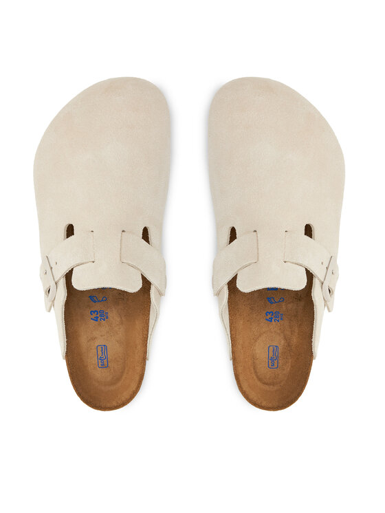 Birkenstock Шльопанці Birkenstock Boston zamsz 1027667 Білий