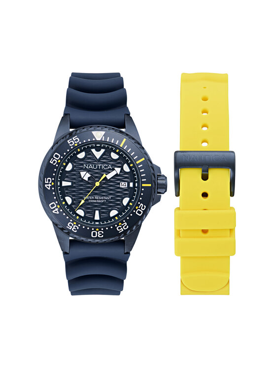 Nautica Pulkstenis Nautica Sporty SET NAPSDS506 Tumši zils