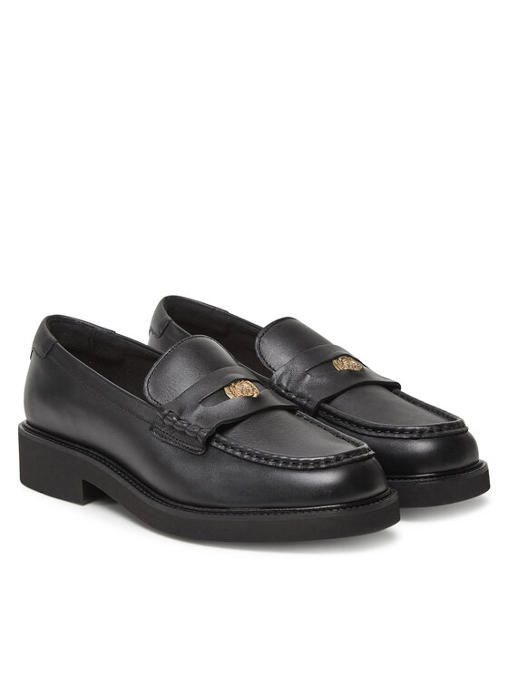 Tommy Hilfiger Mocasini Tommy Hilfiger Crest Squarish Toe Penny Loafer FW0FW08633 Negru