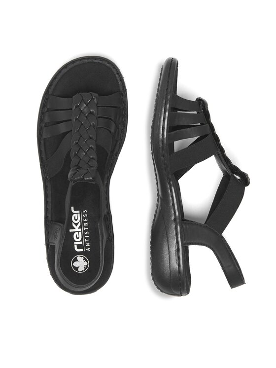 Rieker Sandali Rieker 60809-00 Črna