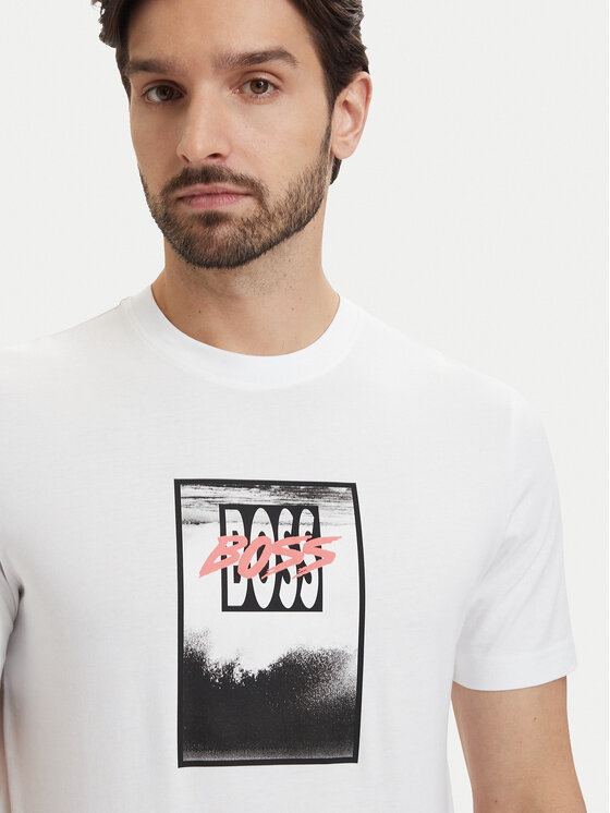 BOSS BOSS Camiseta 50561846 Blanco Regular Fit