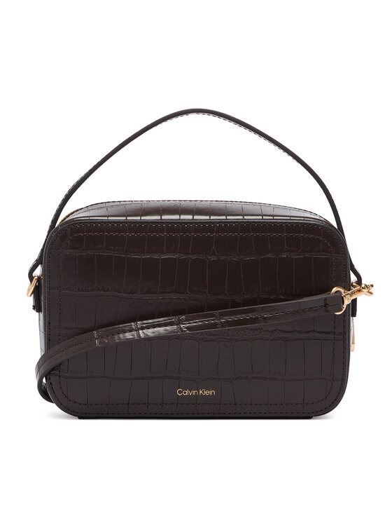 Calvin Klein Kabelka Calvin Klein Ck Croc Camera Bag LV04F3905G Tmavě hnědá