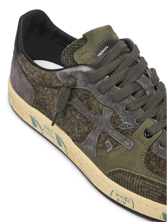 Premiata Sneakersy Premiata Bsktclay Bskt Clay Var 8442 Zielony ciemny