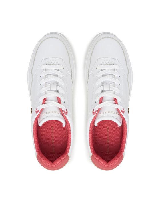 Tommy Hilfiger Sneakers Tommy Hilfiger Essential Elevated Court Sneaker FW0FW08680 Alb