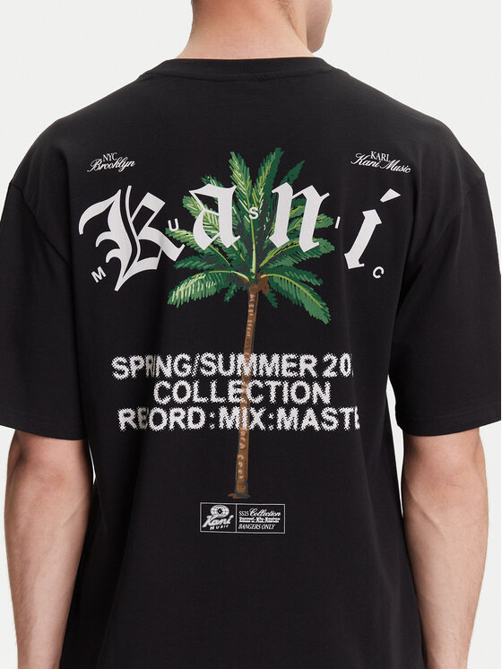 Karl Kani Karl Kani Majica Palm Print PD00005331 Črna Relaxed Fit