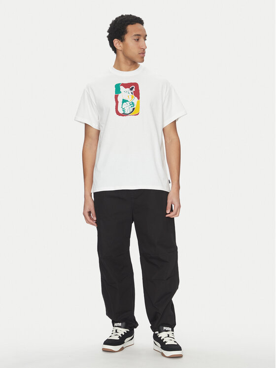 Puma Puma T-shirt Dylan Exhibit 630673 Bianco Regular Fit
