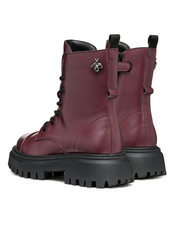 Geox Čižmy Geox J Maquinnens Girl J46M6B 000CN C7357 S Bordová