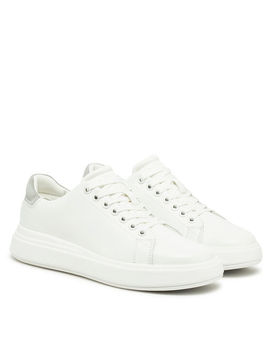 Calvin Klein Laisvalaikio batai Calvin Klein Cupsole Lace Up - Suede Bt HW0HW02404 Balta