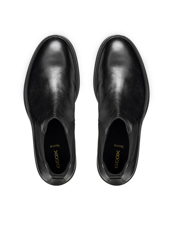 Geox Kotníková obuv s elastickým prvkem Geox U Henreys U56LWC 00046 C9999 Černá