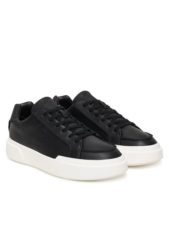 Calvin Klein Sneakersy Calvin Klein Chunky Cupsole Lace Up Lth Pinch YM0YM01454 Čierna