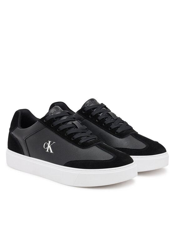 Calvin Klein Laisvalaikio batai Calvin Klein Classic Cupsole Laceup Wt Mix YM0YM01429 Juoda