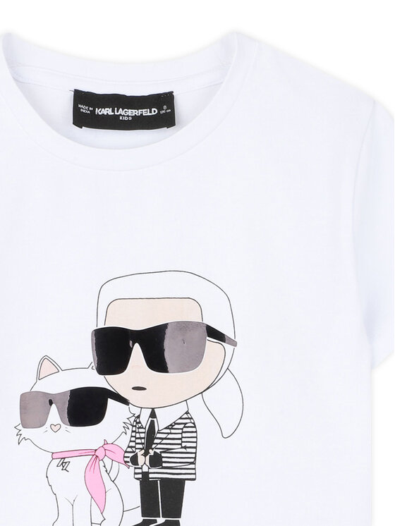 Karl Lagerfeld Kids Karl Lagerfeld Kids Camiseta Z31157 S Blanco Regular Fit