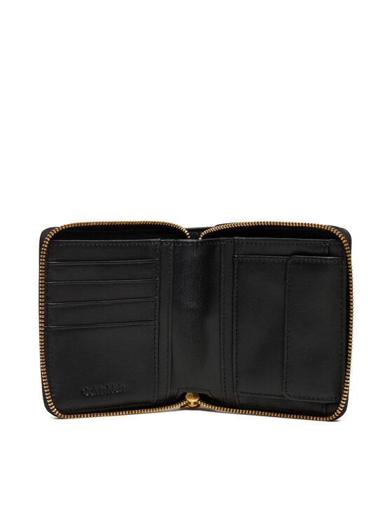 Calvin Klein Портфейл Calvin Klein Hardware Square Zip Around LV04F1044G Черен