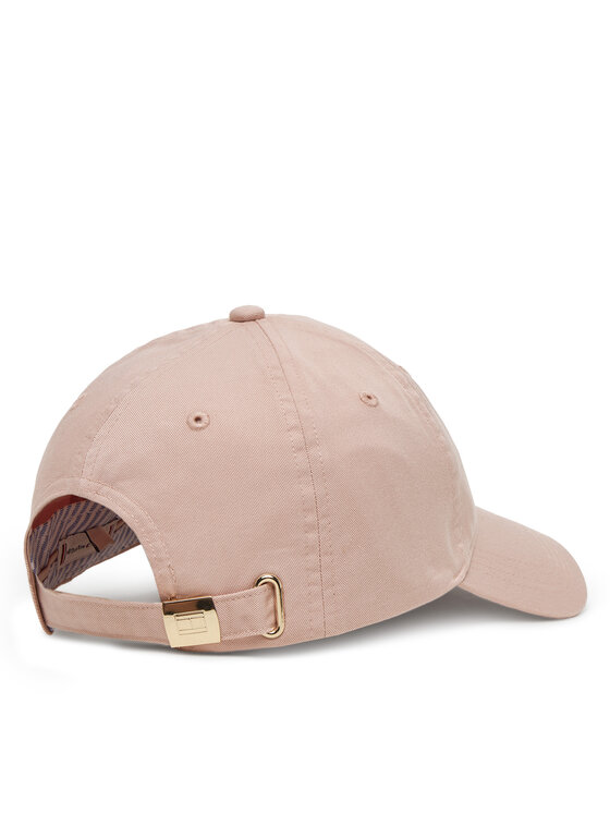Tommy Hilfiger Cepure ar nagu Tommy Hilfiger Essential Flag Soft Cap AW0AW17632 Rozā