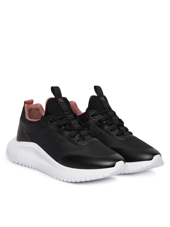 Calvin Klein Jeans Sneakersy Calvin Klein Jeans Eva Runner Laceup Sock Mat Mix YW0YW02064 Czarny