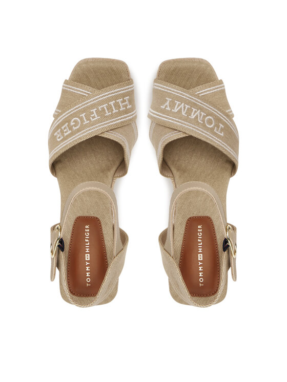 Tommy Hilfiger Alpargatas Tommy Hilfiger Tommy Hilfiger Espad High Wedge FW0FW08668 Beis