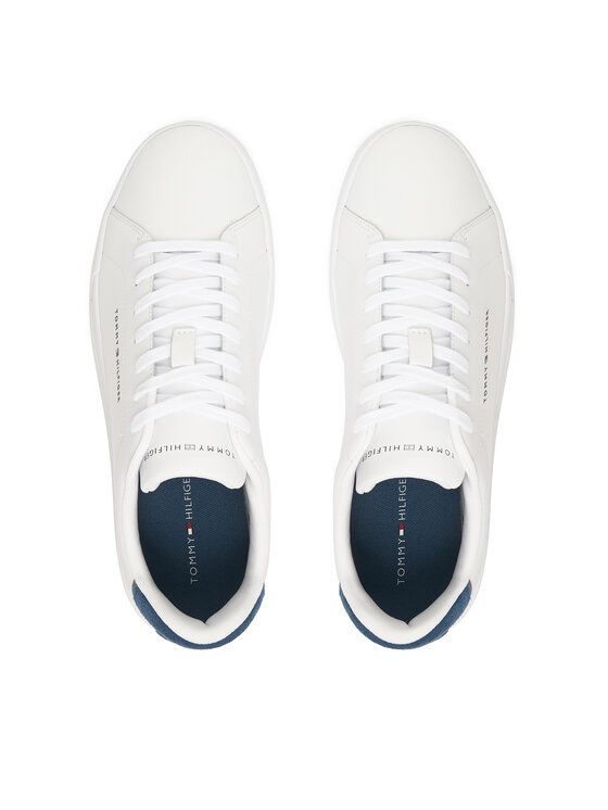 Tommy Hilfiger Snīkeri Tommy Hilfiger Th Court Lth Detail Ess FM0FM05367 Balts